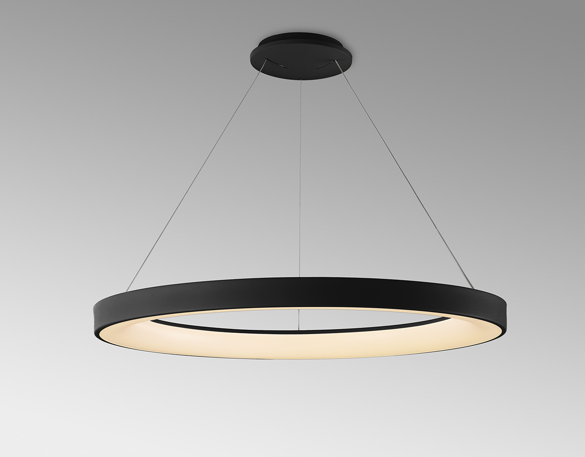 Niseko II Black Ceiling Lights Mantra Ring Pendants